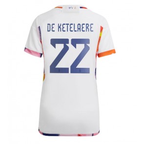 Belgien Charles De Ketelaere #22 Bortatröja Kvinnor VM 2022 Kortärmad